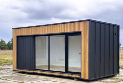 Module Préfabriqué 18 m² – Design Bois & Anthracite